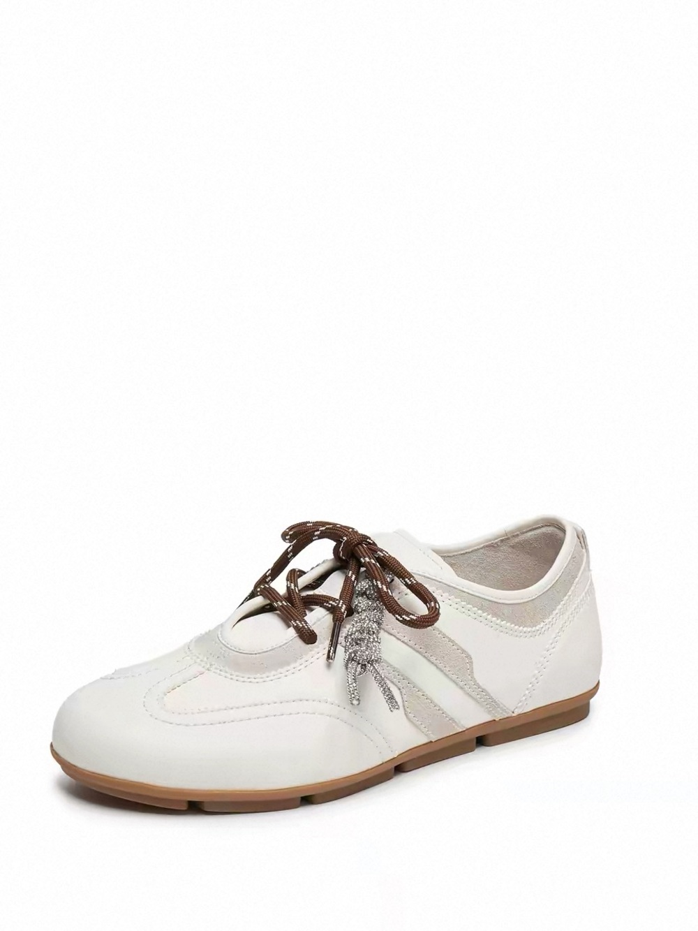 Staccato White real Leather Sneakers with Decorative Laces
